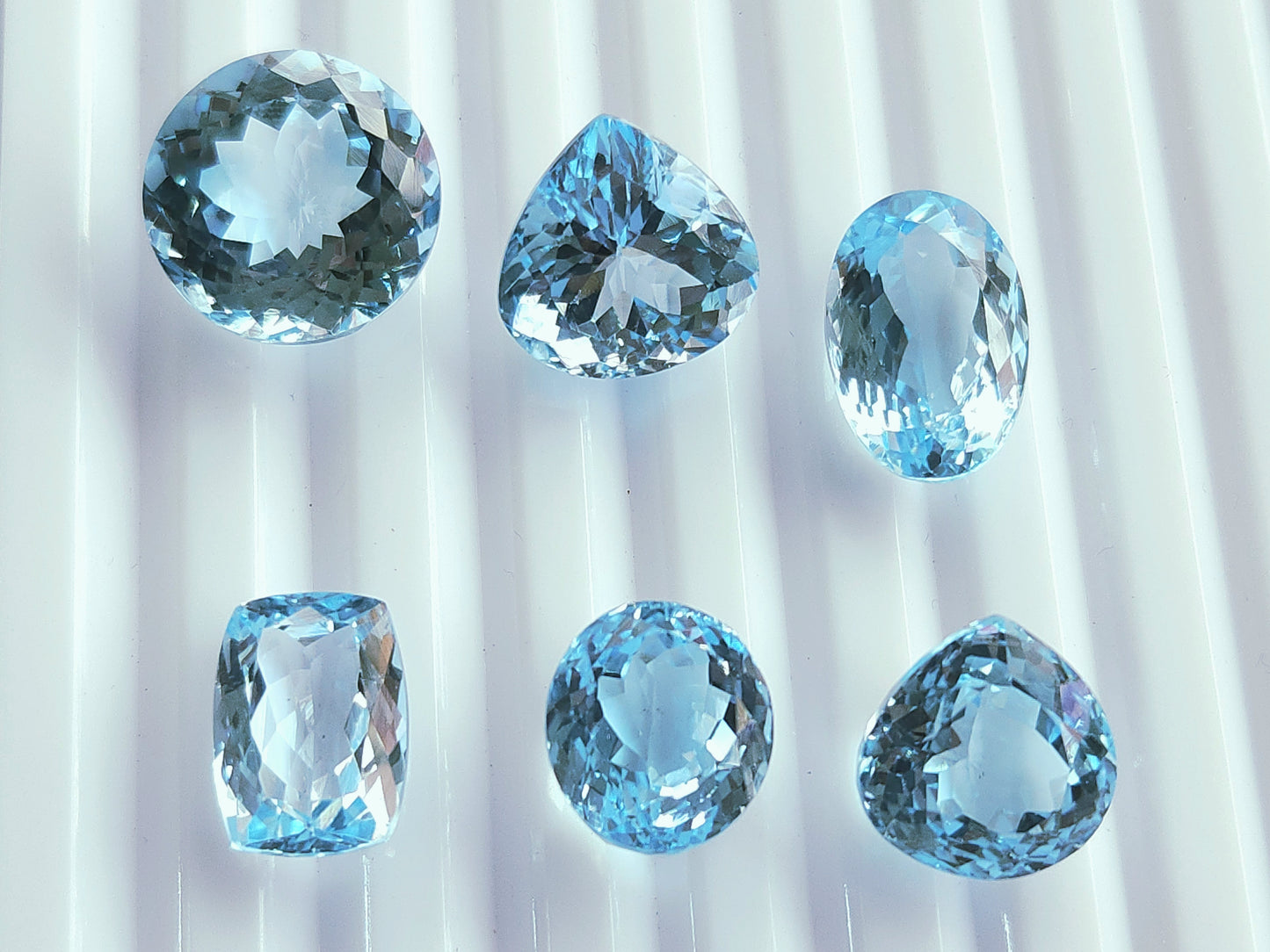 Natural Sky Blue Topaz Loose Pieces Gemstone | 11 To 15 MM