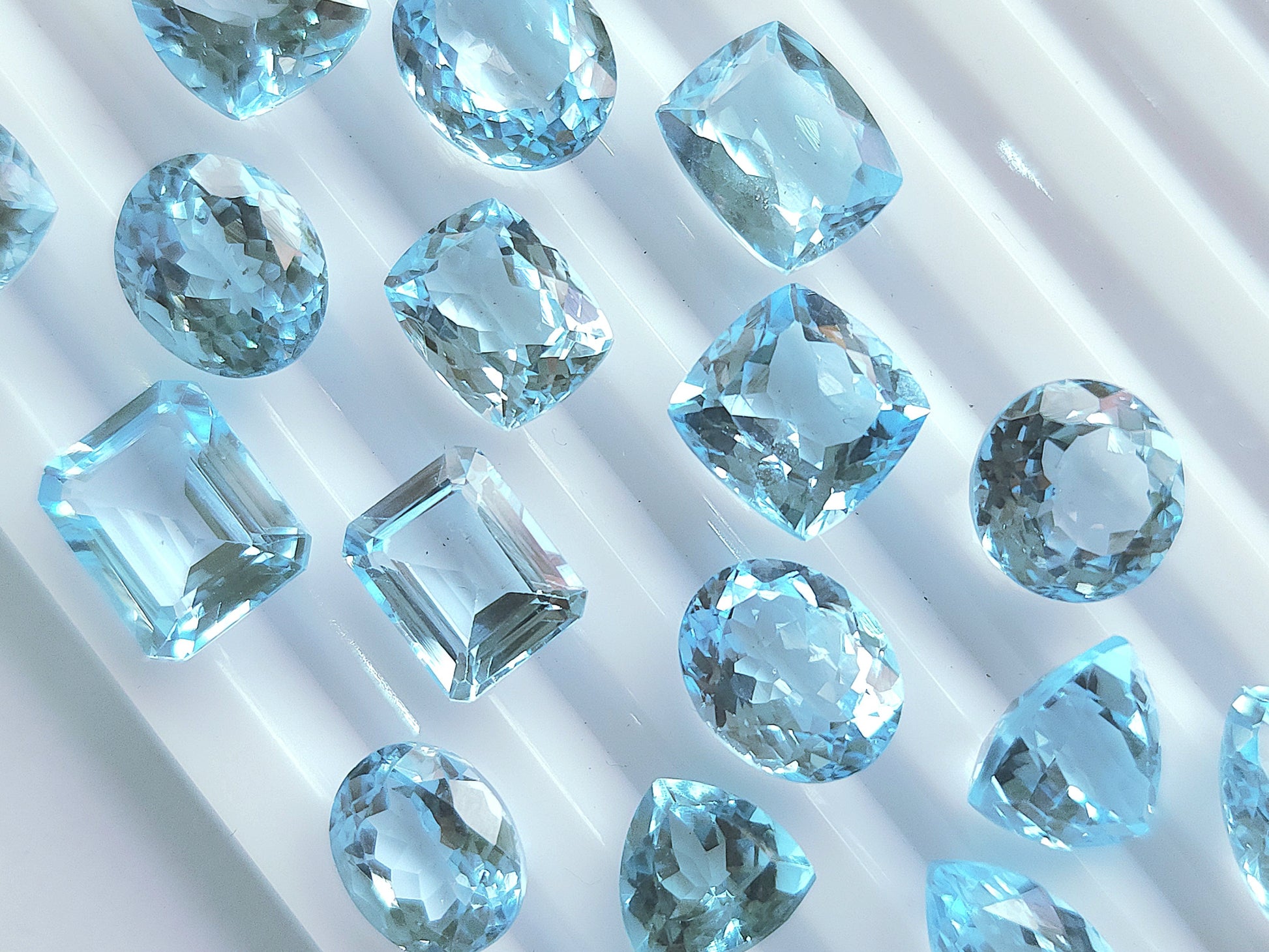 Natural Blue Topaz Loose Pieces | 9 To 11 MM | Sky Blue Topaz Gemstone Lot For Pendants, Charms & Jewelry Making