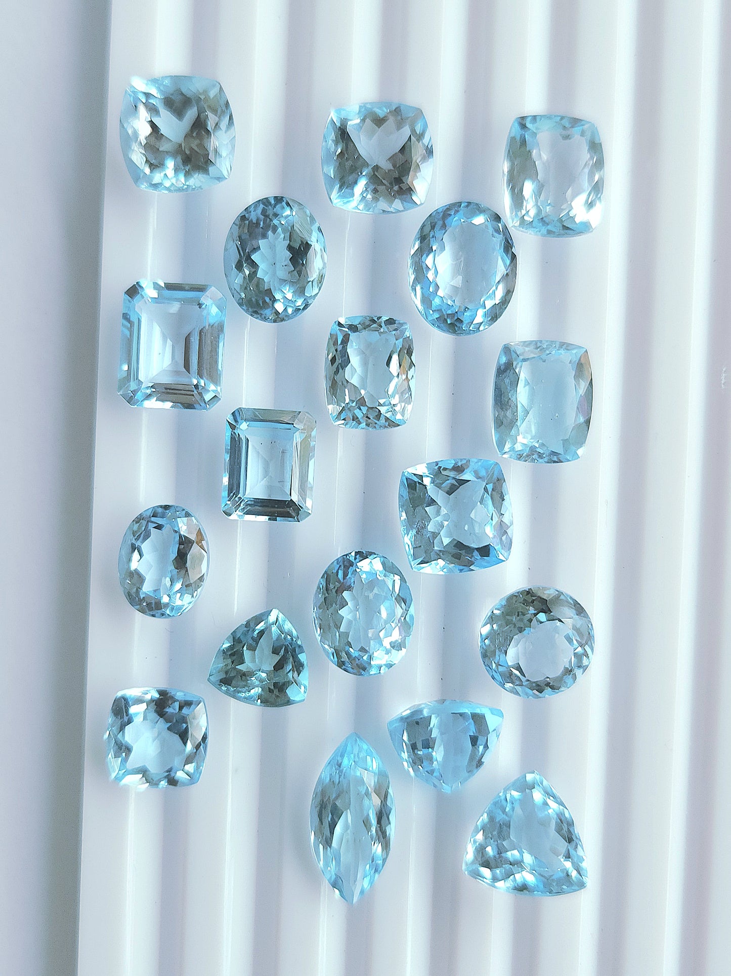 Natural Sky Blue Topaz Loose Pieces Gemstone | 9 To 11 MM