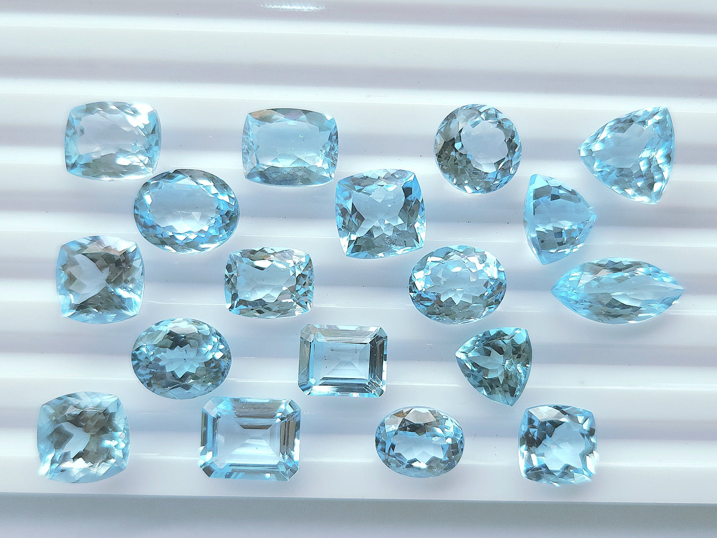 Natural Sky Blue Topaz Loose Pieces Gemstone | 9 To 11 MM