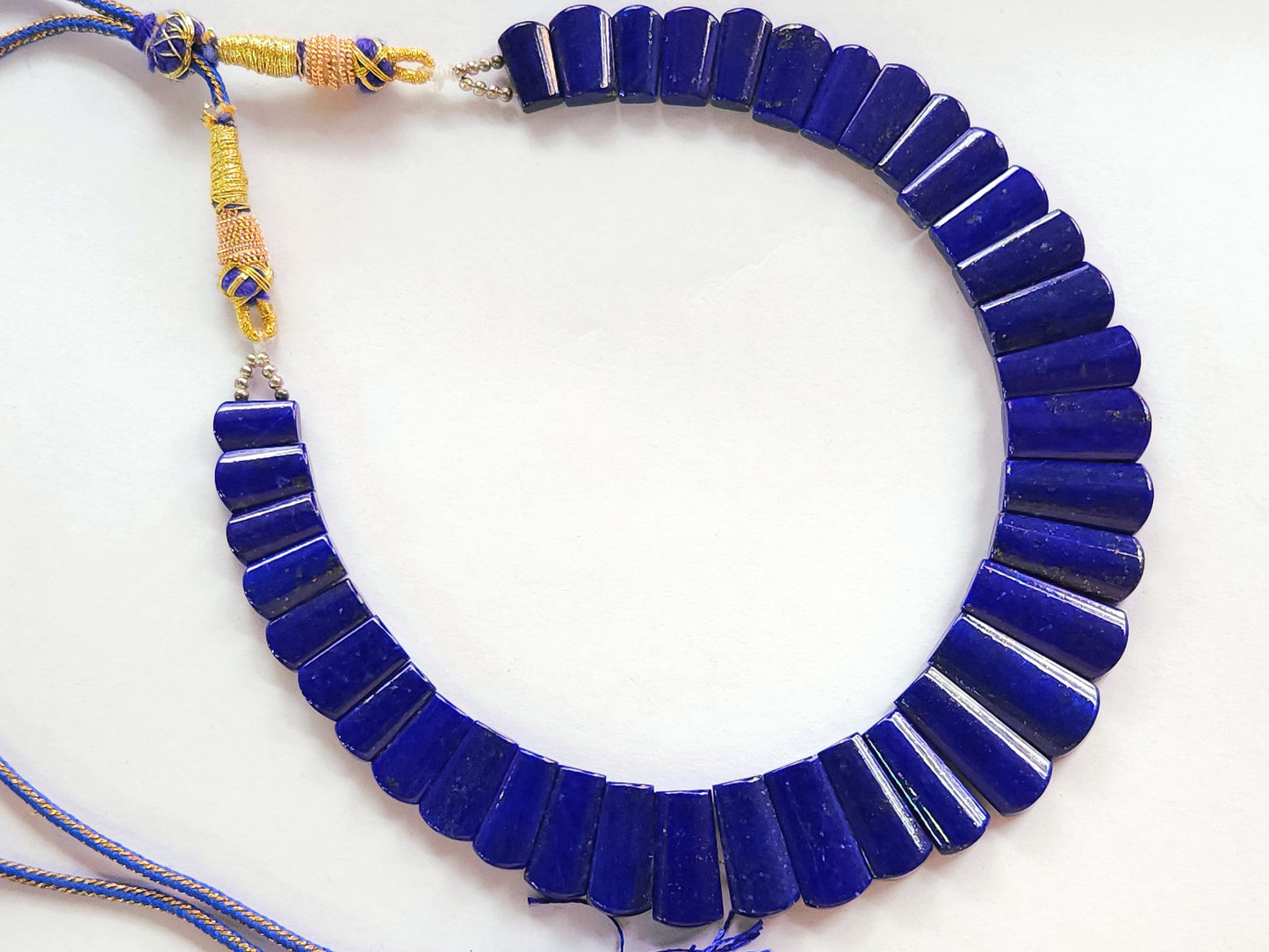 Natural Lapis Lazuli Bib Necklace | Handmade Gemstone Cleopatra Choker