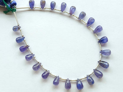 Natural Tanzanite Smooth Drops Beads