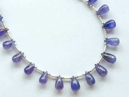 Natural Tanzanite Smooth Drops Beads
