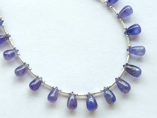 Natural Tanzanite Smooth Drops Beads
