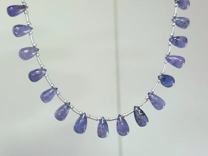 Natural Tanzanite Smooth Drops Beads
