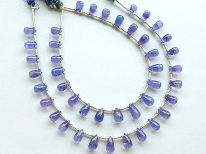 Natural Tanzanite Smooth Drops Beads