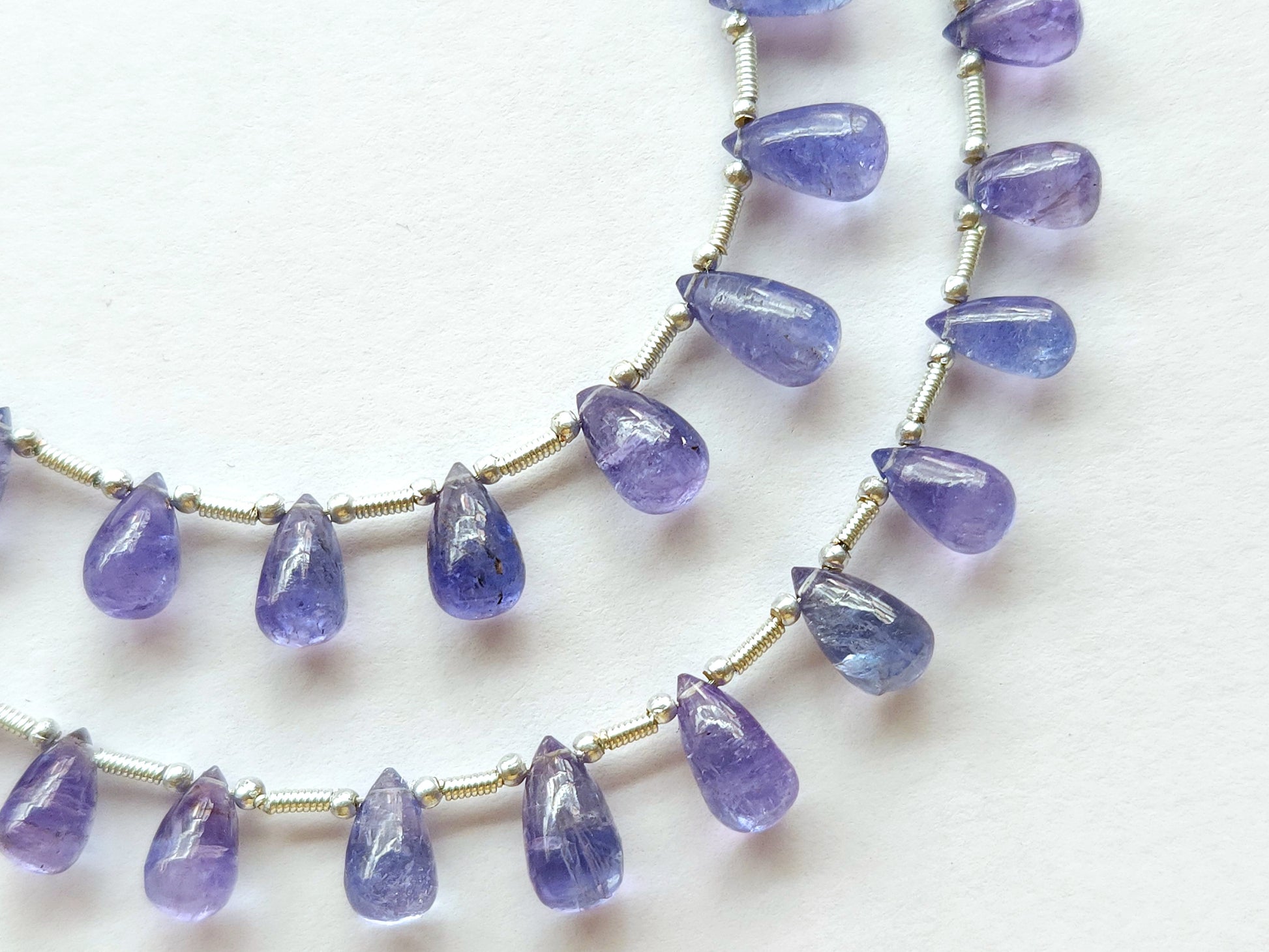 Natural Tanzanite Smooth Drops Beads