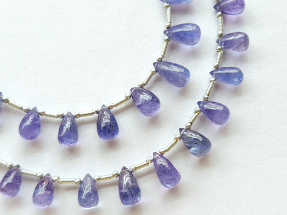 Natural Tanzanite Smooth Drops Beads