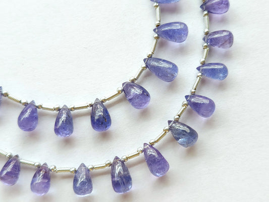 Natural Tanzanite Smooth Drops Beads