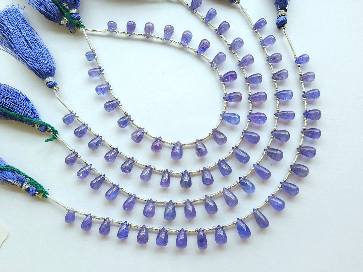 Natural Tanzanite Smooth Drops Beads