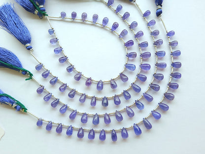 Natural Tanzanite Smooth Drops Beads