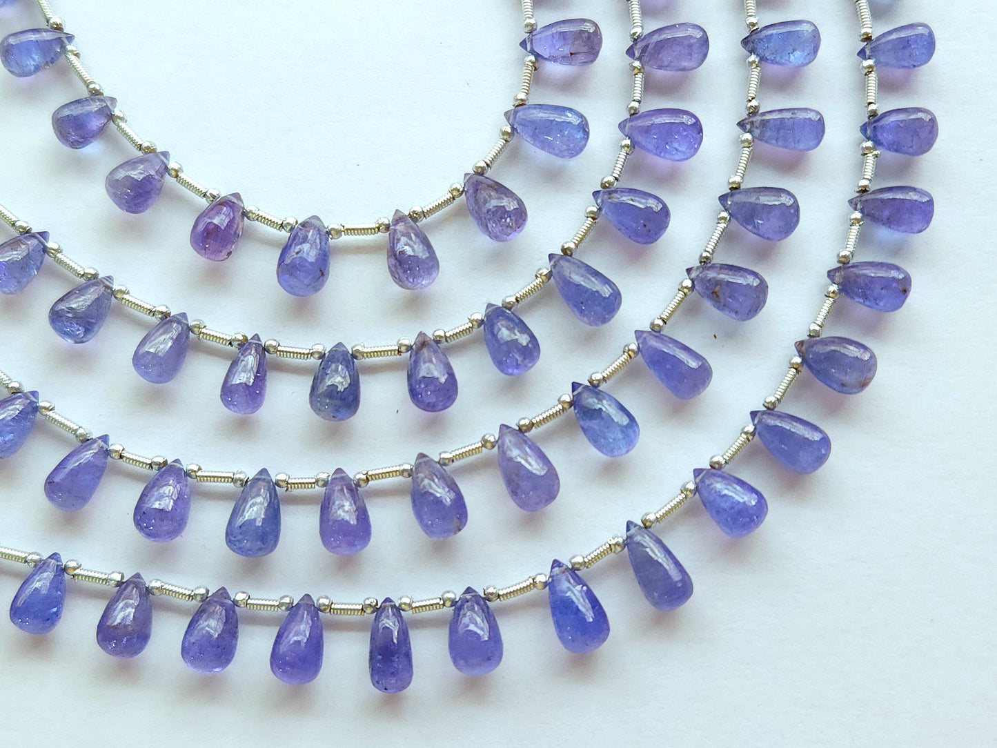 Natural Tanzanite Smooth Drops Beads