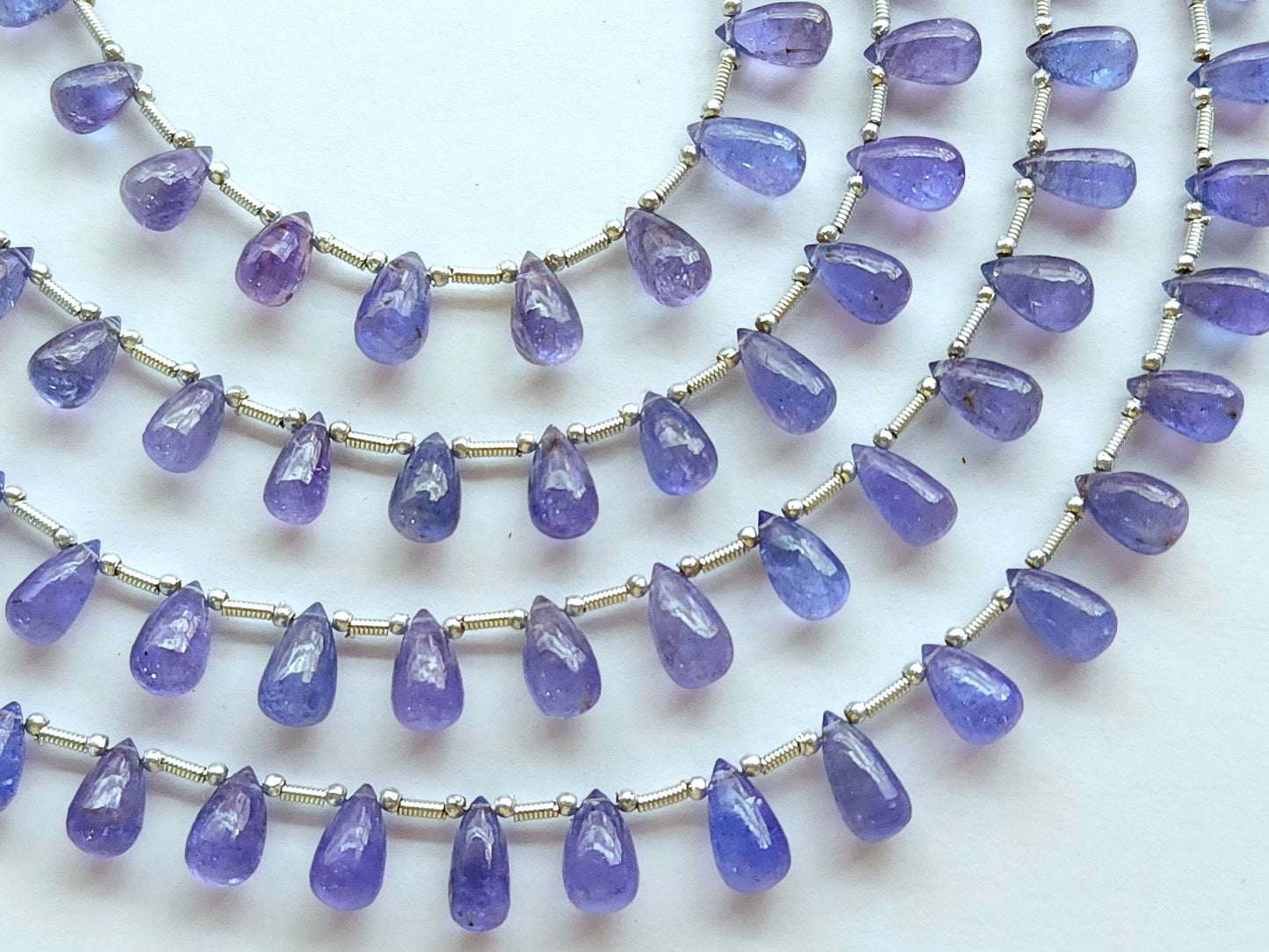 Natural Tanzanite Smooth Drops Beads