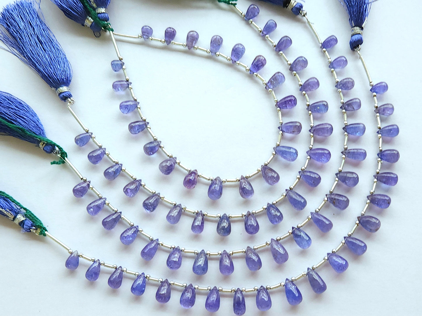Natural Tanzanite Smooth Drops Beads
