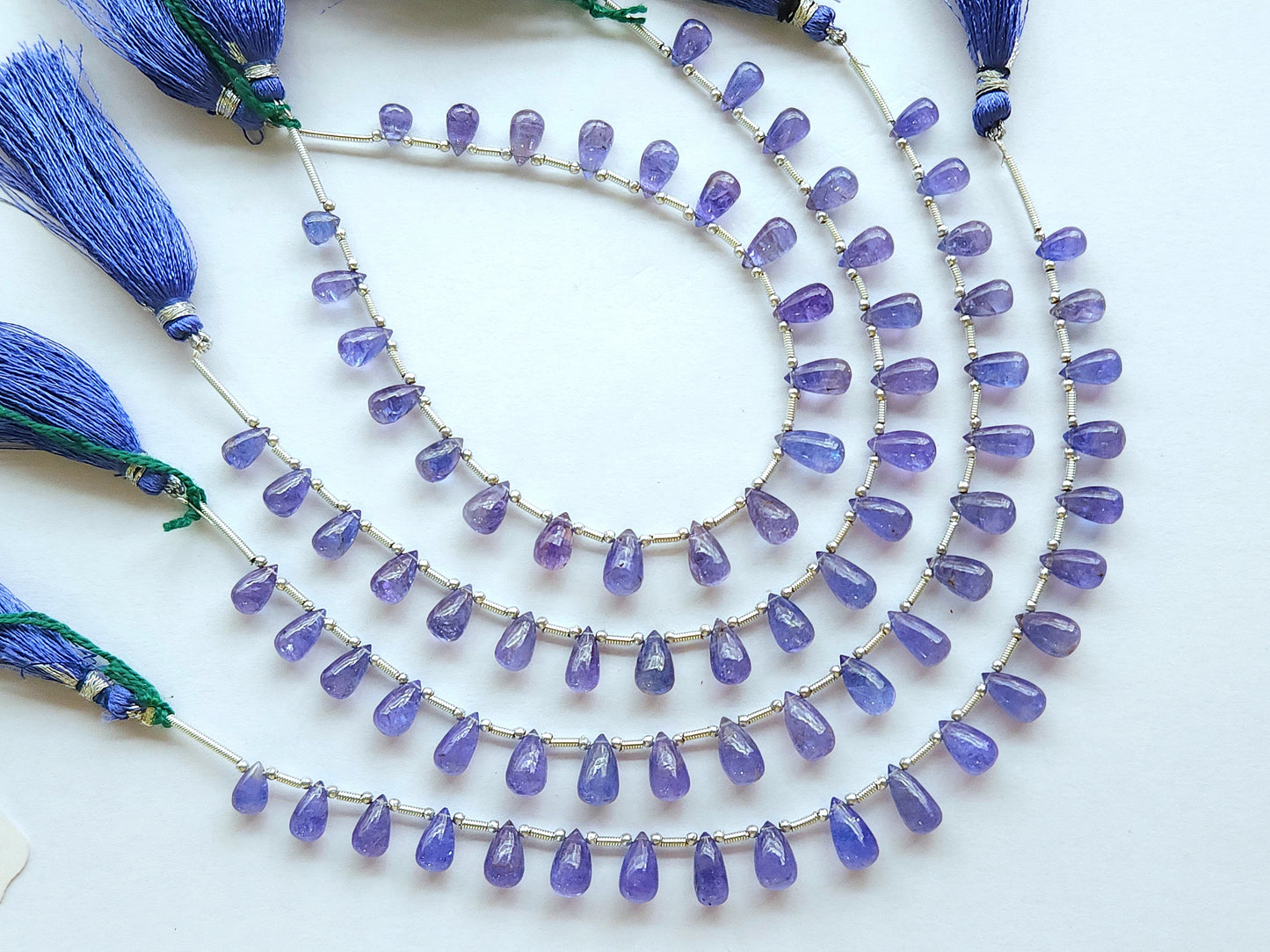 Natural Tanzanite Smooth Drops Beads