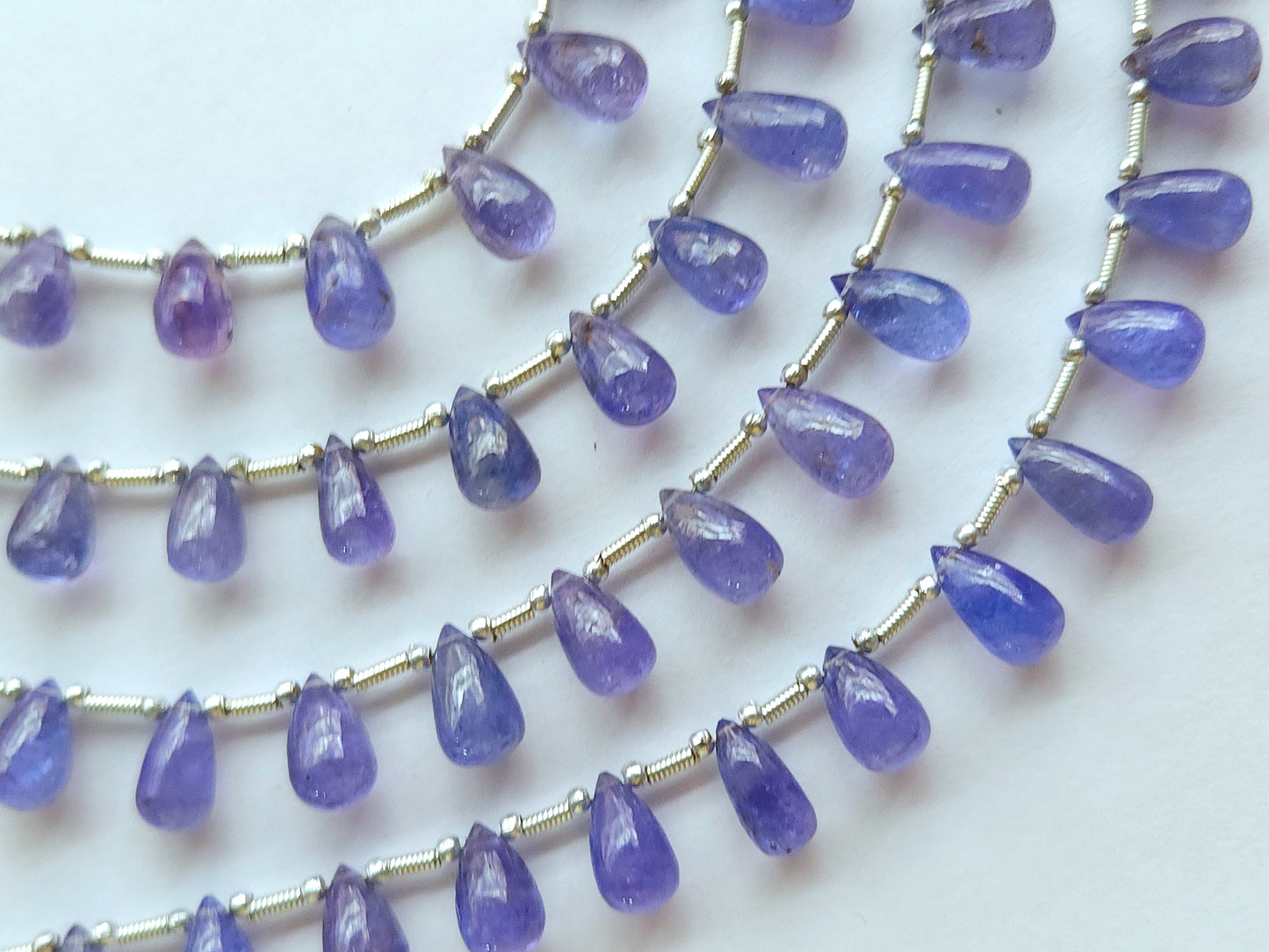 Natural Tanzanite Smooth Drops Beads