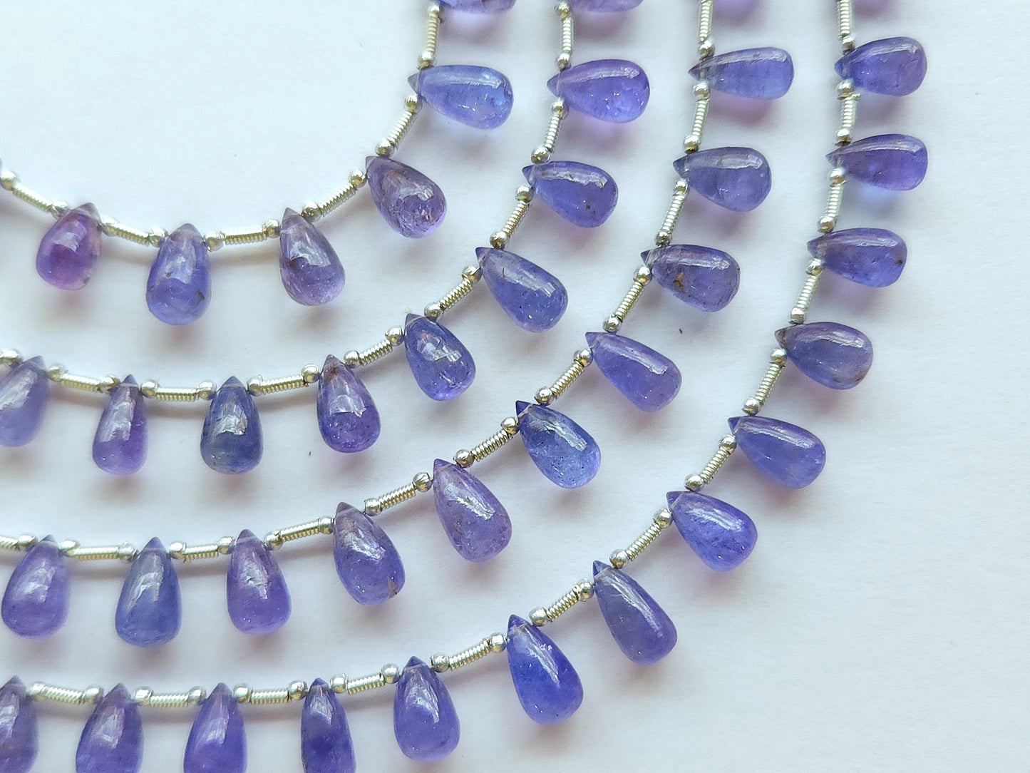 Natural Tanzanite Smooth Drops Beads