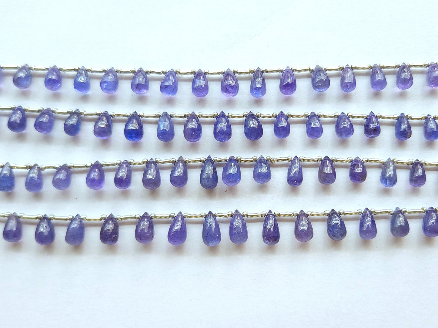 Natural Tanzanite Smooth Drops Beads