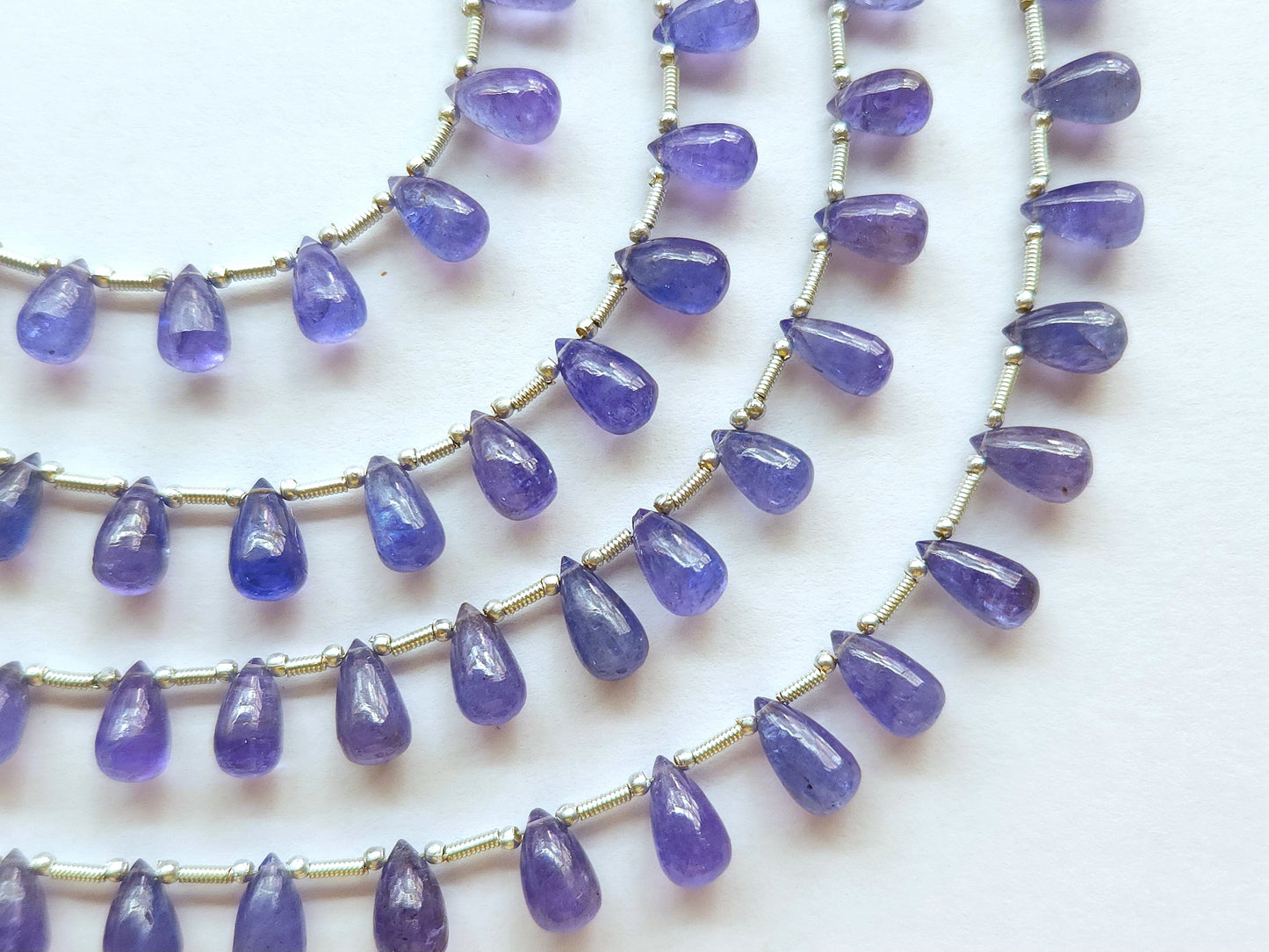 Natural Tanzanite Smooth Drops Beads