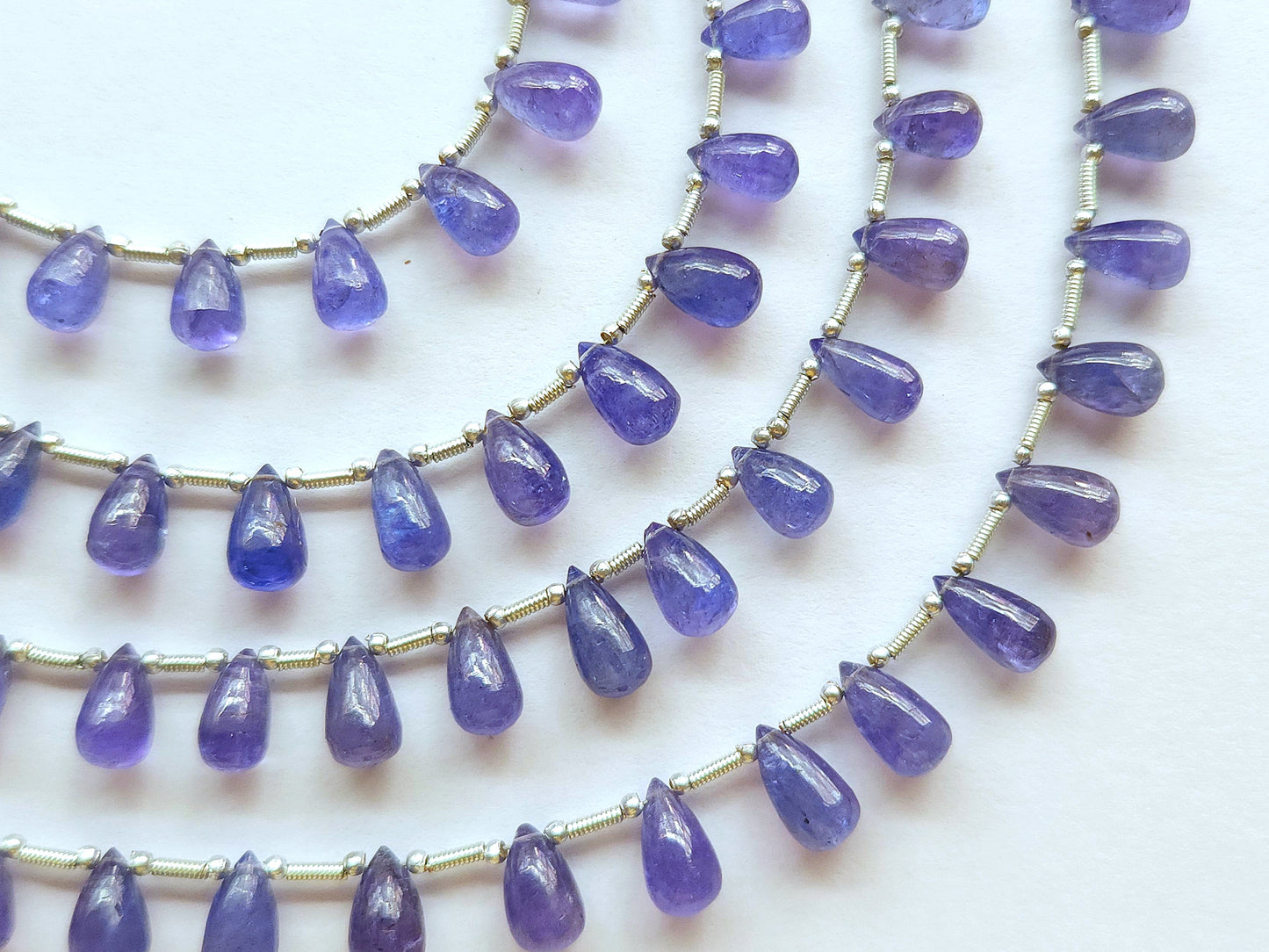 Natural Tanzanite Smooth Drops Beads