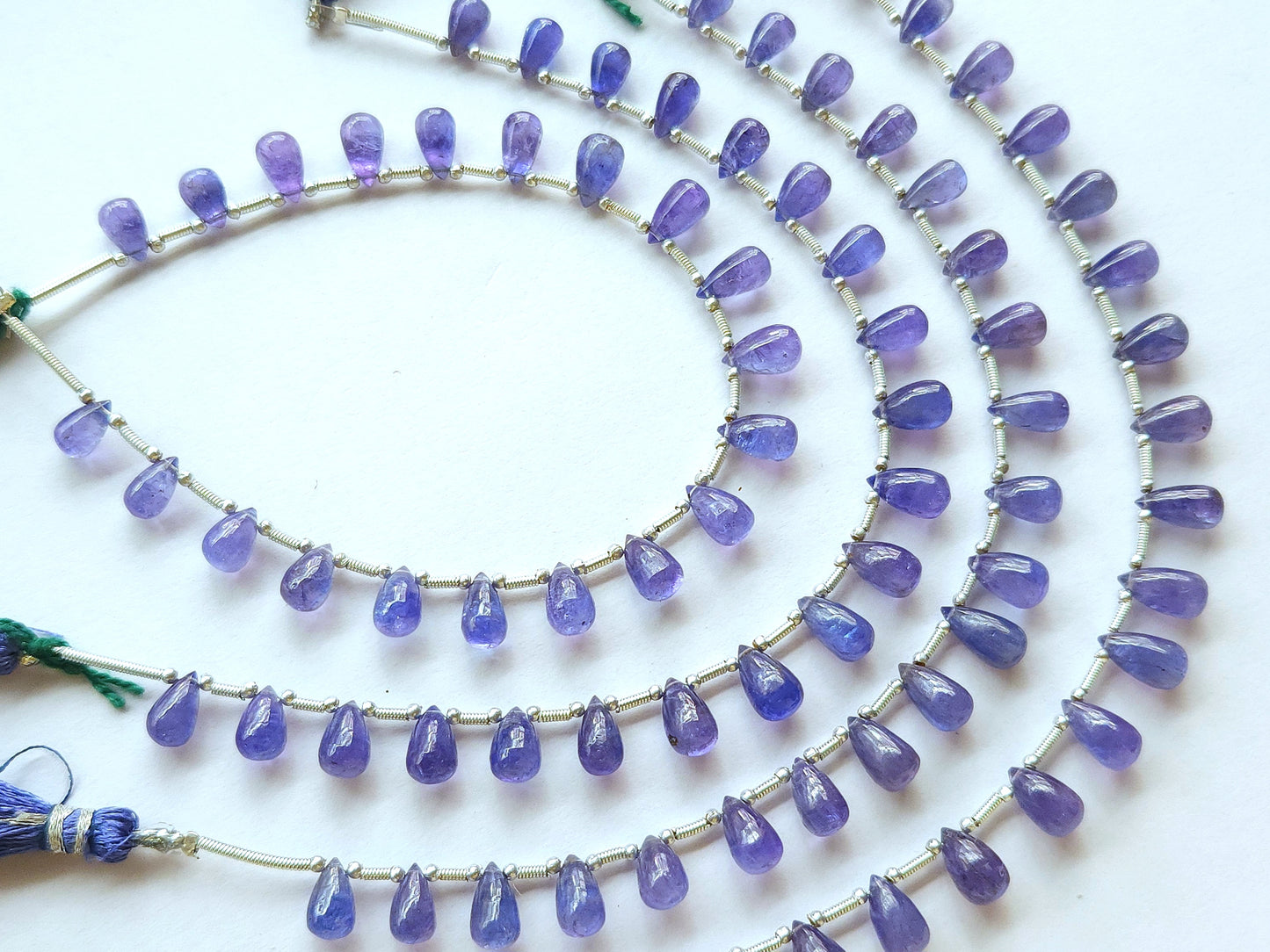 Natural Tanzanite Smooth Drops Beads