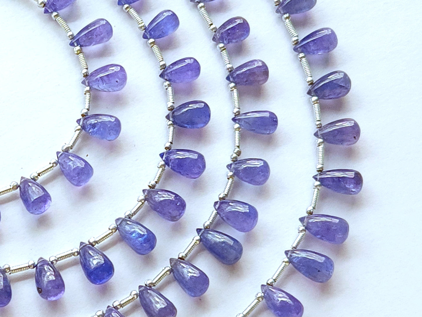 Natural Tanzanite Smooth Drops Beads