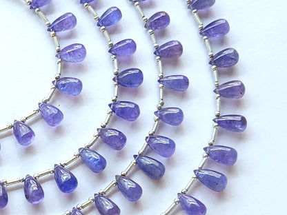 Natural Tanzanite Smooth Drops Beads