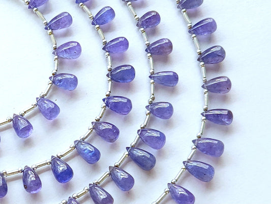 Natural Tanzanite Smooth Drops Beads