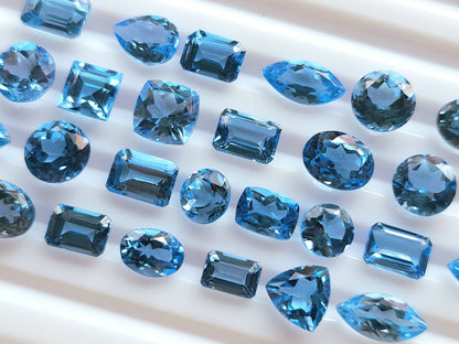 Natural Swiss Blue Topaz Loose cut stone
