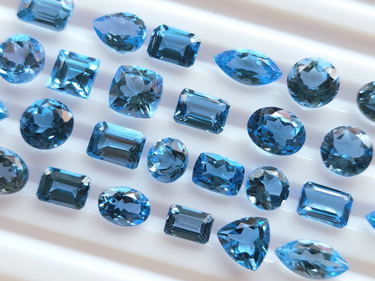 Natural Swiss Blue Topaz Loose cut stone