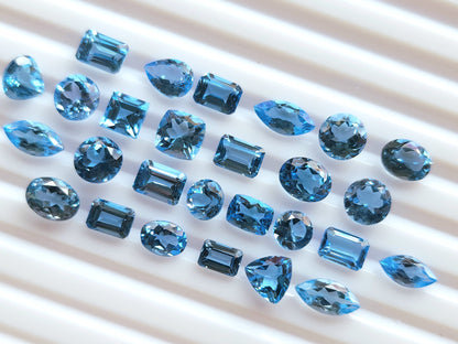 Natural Swiss Blue Topaz Loose cut stone