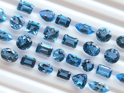 Natural Swiss Blue Topaz Loose cut stone