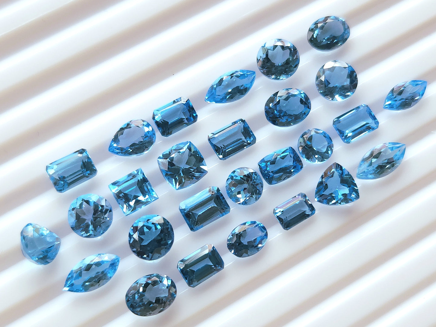 Natural Swiss Blue Topaz Loose cut stone