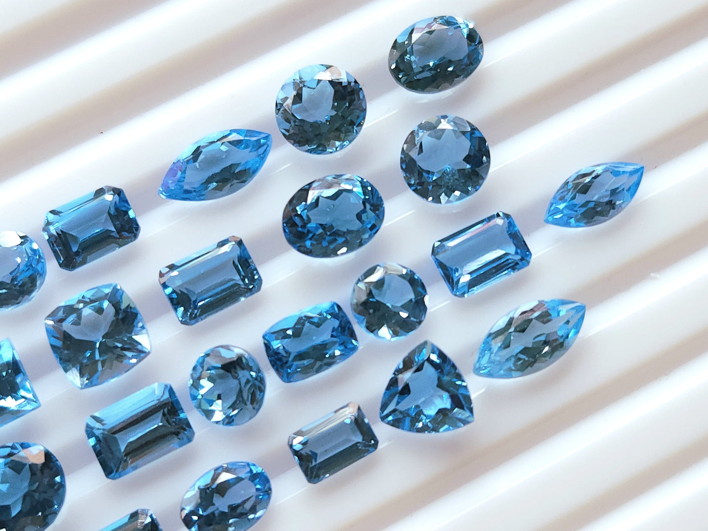 Natural Swiss Blue Topaz Loose cut stone