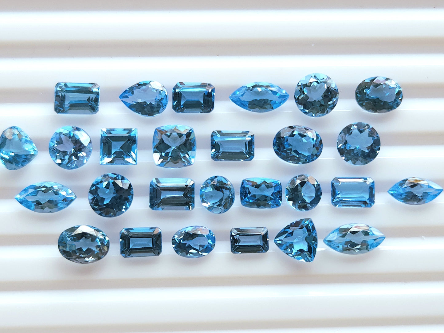 Natural Swiss Blue Topaz Loose cut stone