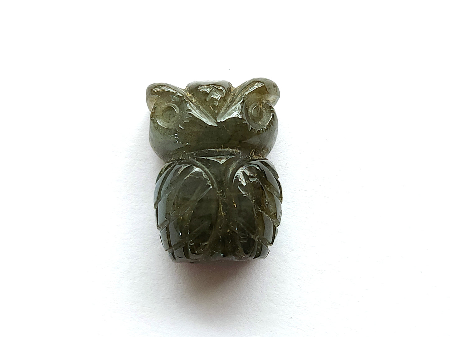 Natural Labradorite Carved Owl Figurine | Labradorite Bird Carving | Loose Owl Gemstone for Pendant, Charms & Jewelry Making