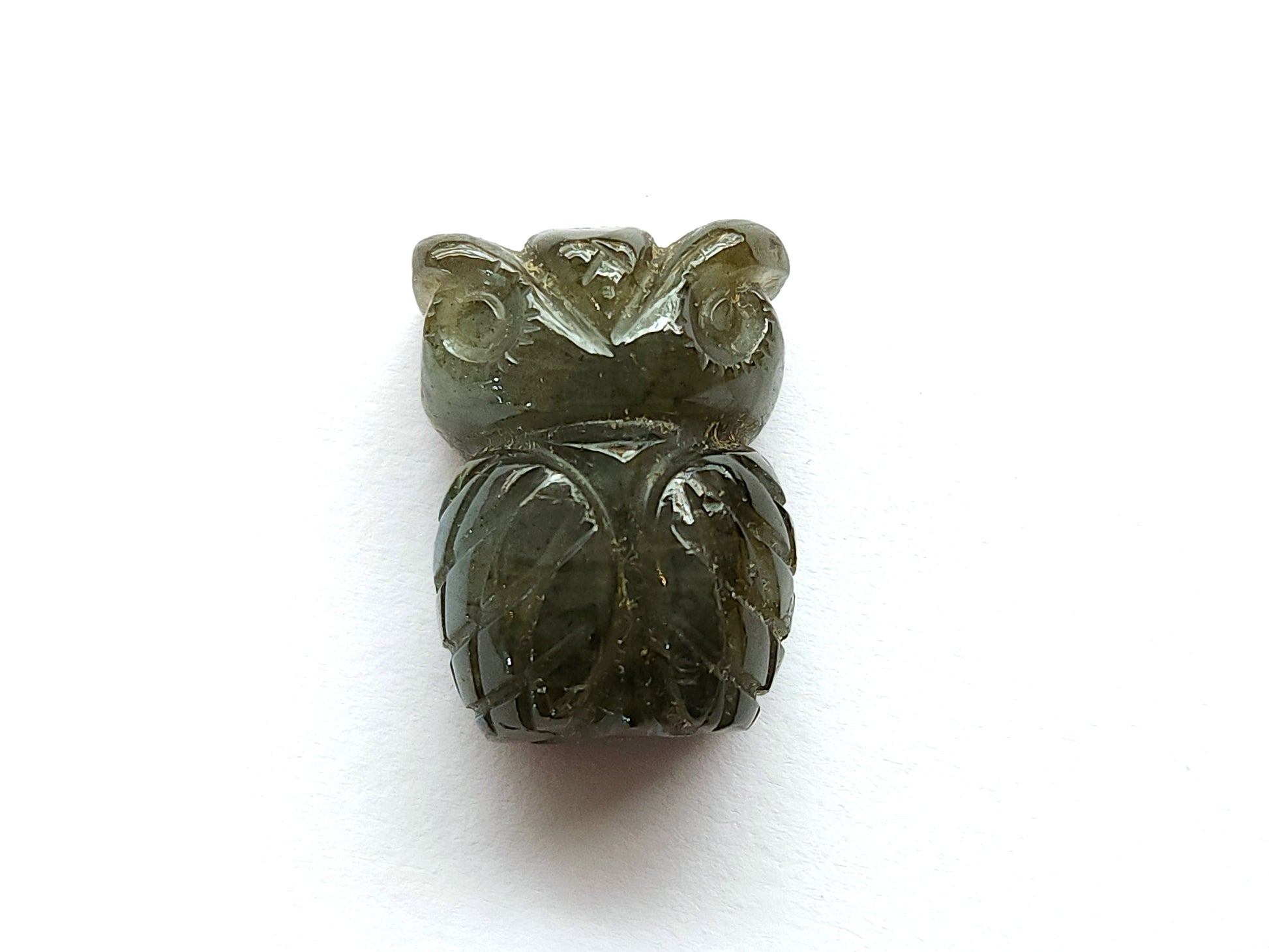 Natural Labradorite Carved Owl Figurine | Labradorite Bird Carving | Loose Owl Gemstone for Pendant, Charms & Jewelry Making