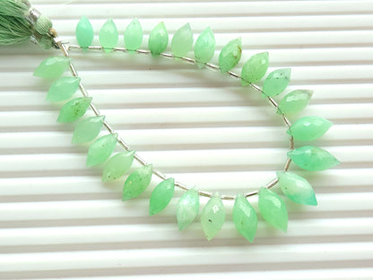 Natural Chrysoprase Olive Faceted Drops