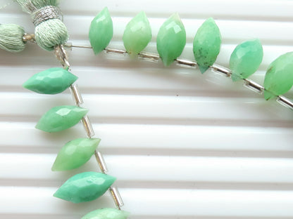 Natural Chrysoprase Olive Faceted Drops