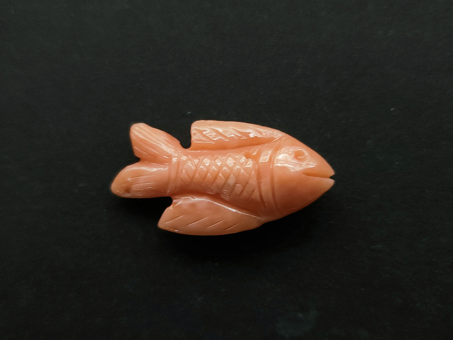 Natural Japanese Coral Fish Carvings | Pink Coral Gemstone