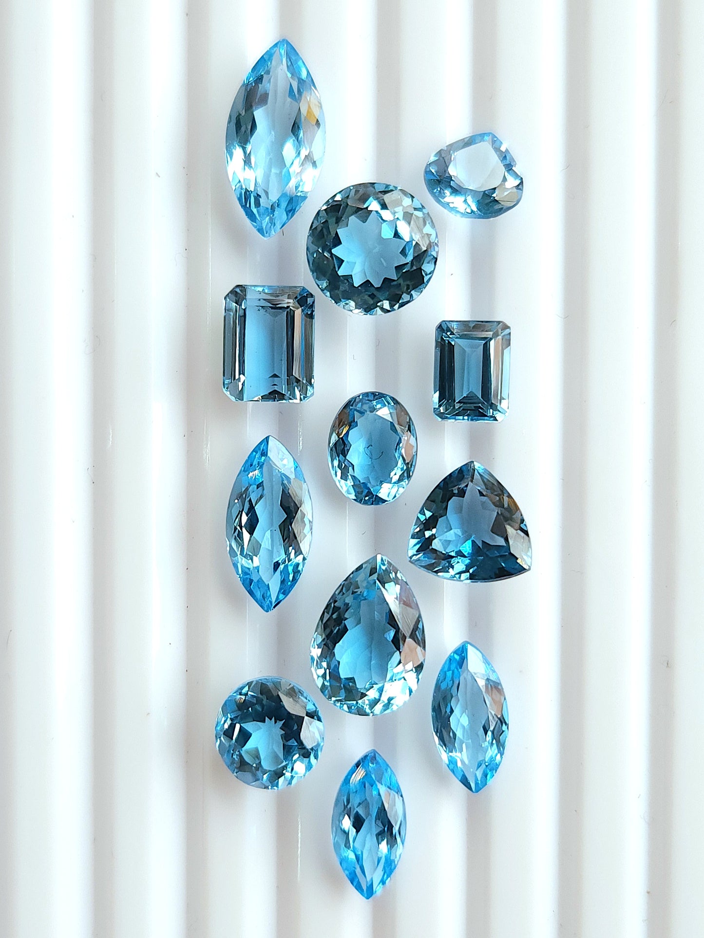 Natural Swiss Blue Topaz Loose cut stone