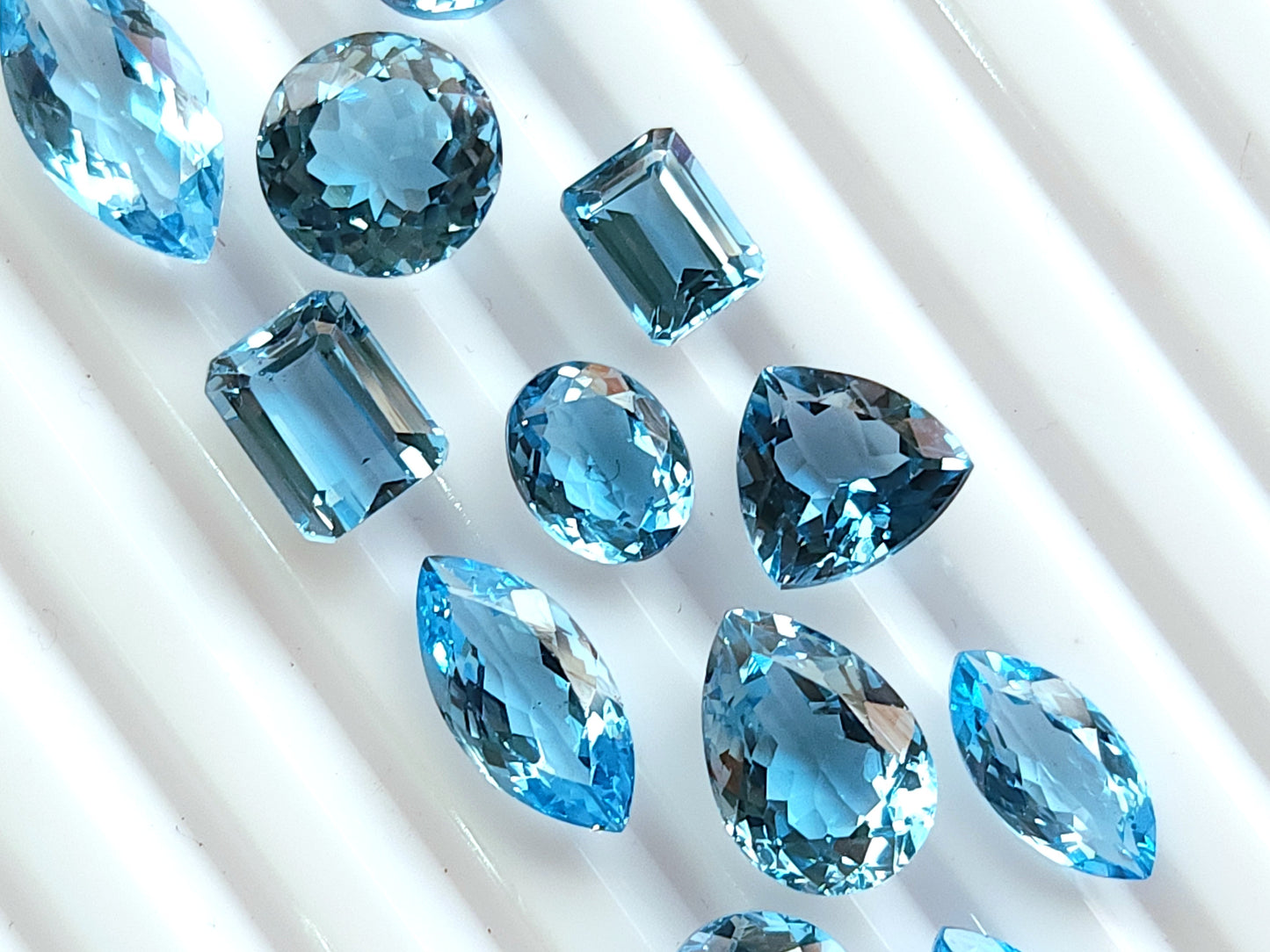 Natural Swiss Blue Topaz Loose cut stone