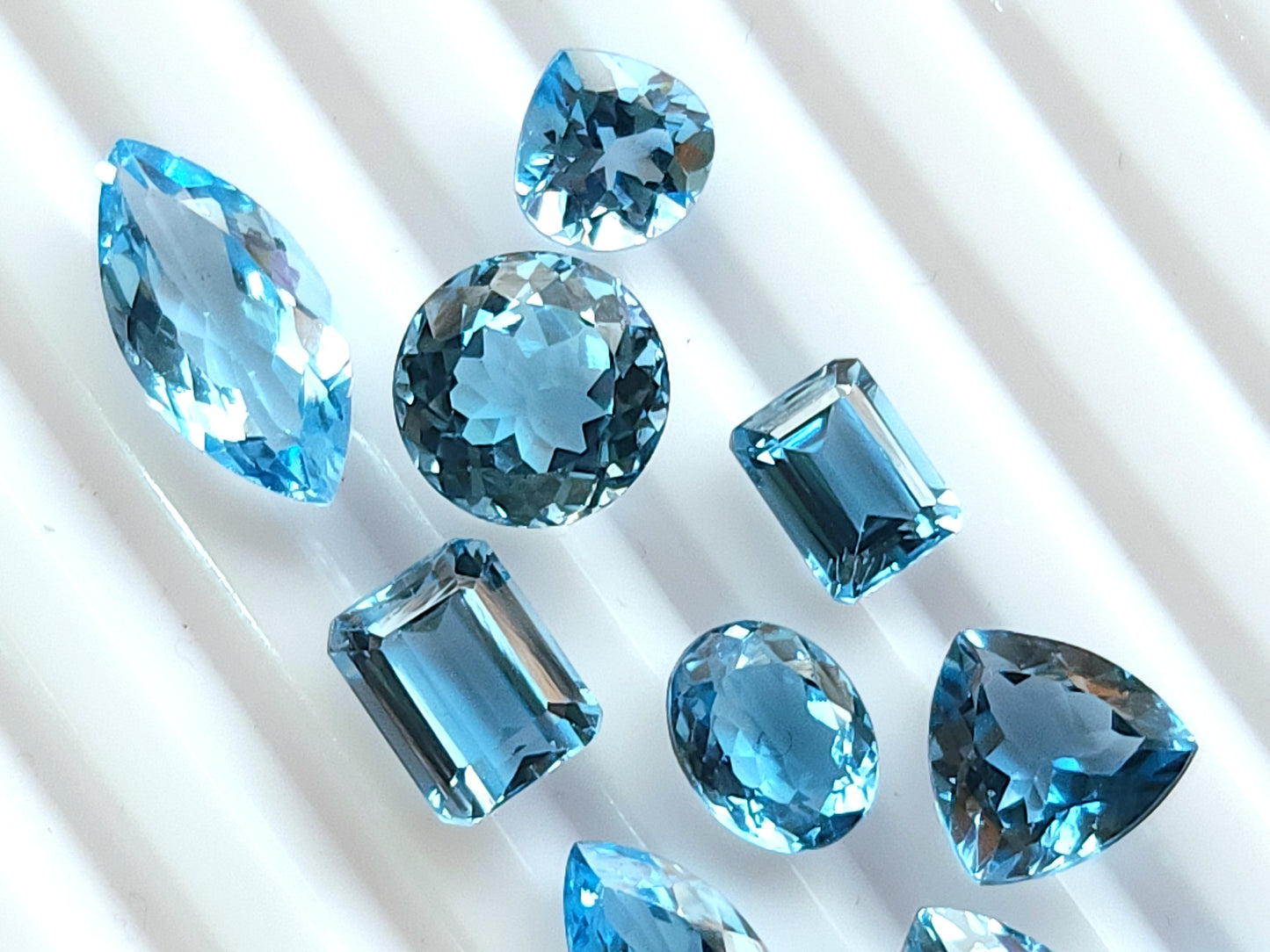 Natural Swiss Blue Topaz Loose cut stone