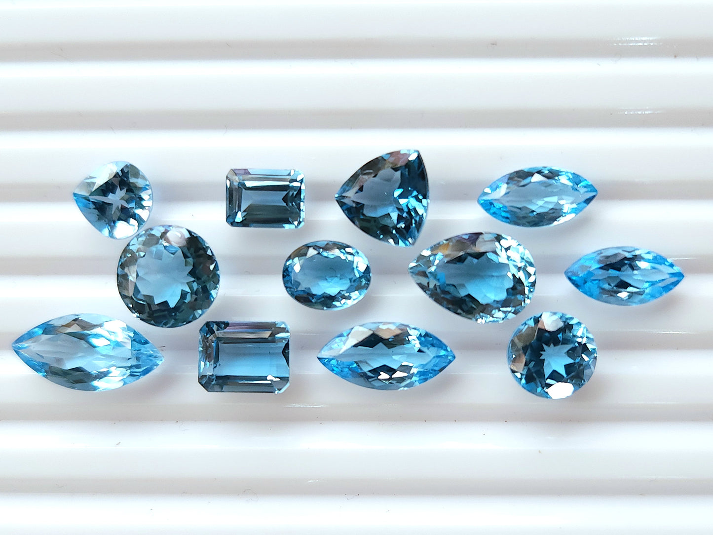 Natural Swiss Blue Topaz Loose cut stone