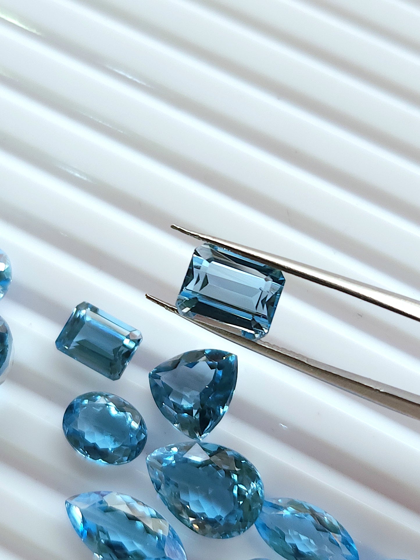 Natural Swiss Blue Topaz Loose cut stone