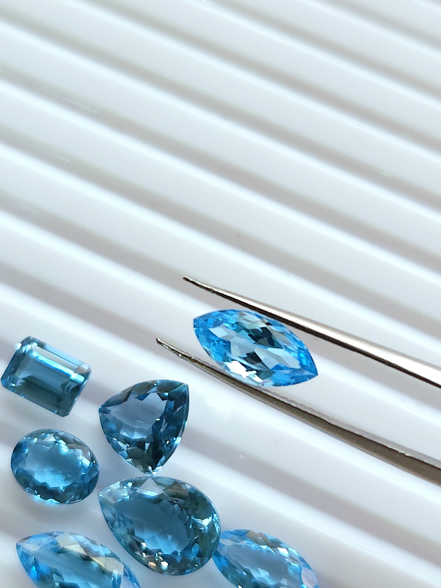 Natural Swiss Blue Topaz Loose cut stone
