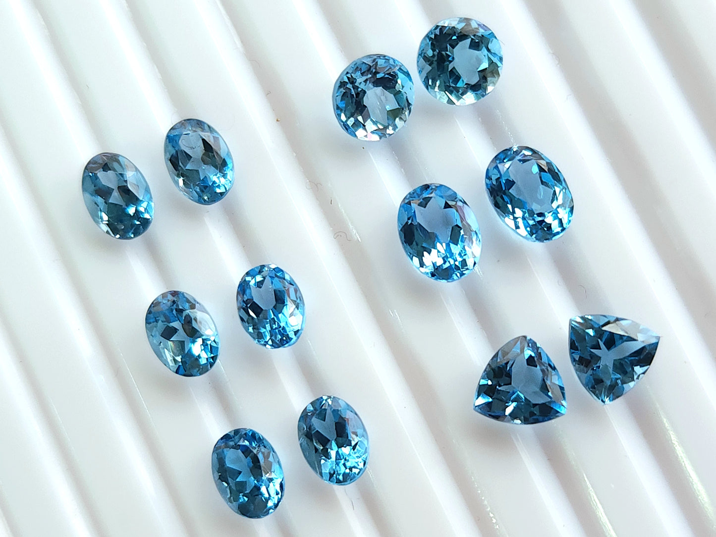 Natural Blue Topaz Matching Pairs | 5X7 To 6x8 MM | Swiss Blue Topaz Gemstone Lot For Pendants, Charms & Jewelry Making
