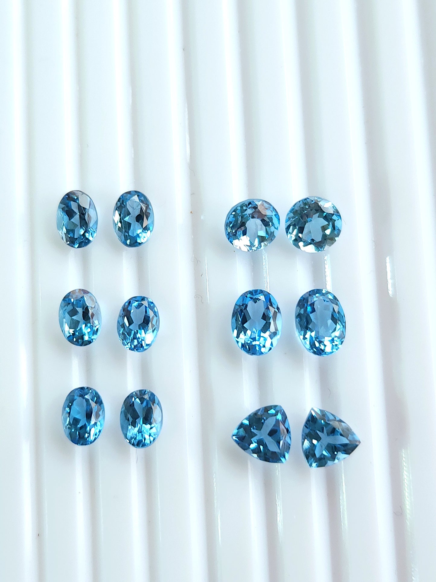 Natural Swiss Blue Topaz Perfect Pairs Gemstones