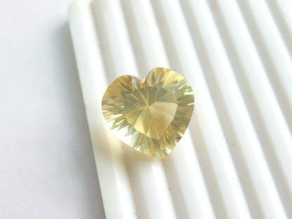 Big Size! Natural Citrine Heart Shape Gemstone