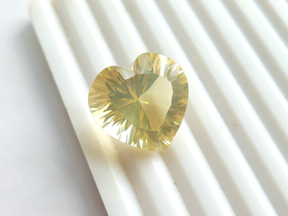 Big Size! Natural Citrine Heart Shape Gemstone